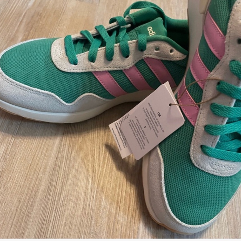 Adidas Women's Sneakers in Green and Pink - Picture 9 of 10